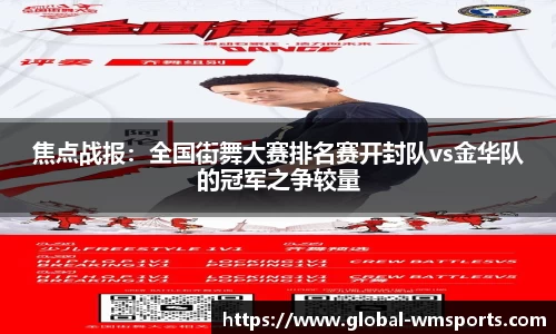 焦点战报：全国街舞大赛排名赛开封队vs金华队的冠军之争较量